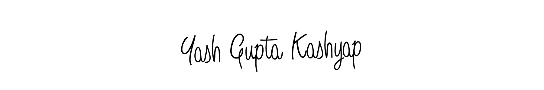 Make a beautiful signature design for name Yash Gupta Kashyap. With this signature (Angelique-Rose-font-FFP) style, you can create a handwritten signature for free. Yash Gupta Kashyap signature style 5 images and pictures png