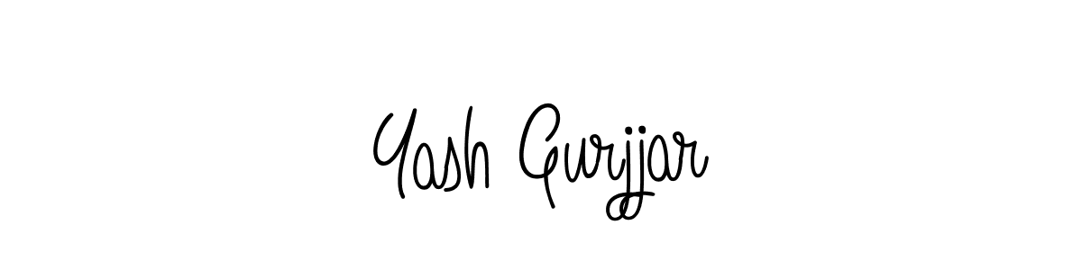Yash Gurjjar stylish signature style. Best Handwritten Sign (Angelique-Rose-font-FFP) for my name. Handwritten Signature Collection Ideas for my name Yash Gurjjar. Yash Gurjjar signature style 5 images and pictures png
