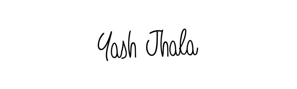 Yash Jhala stylish signature style. Best Handwritten Sign (Angelique-Rose-font-FFP) for my name. Handwritten Signature Collection Ideas for my name Yash Jhala. Yash Jhala signature style 5 images and pictures png