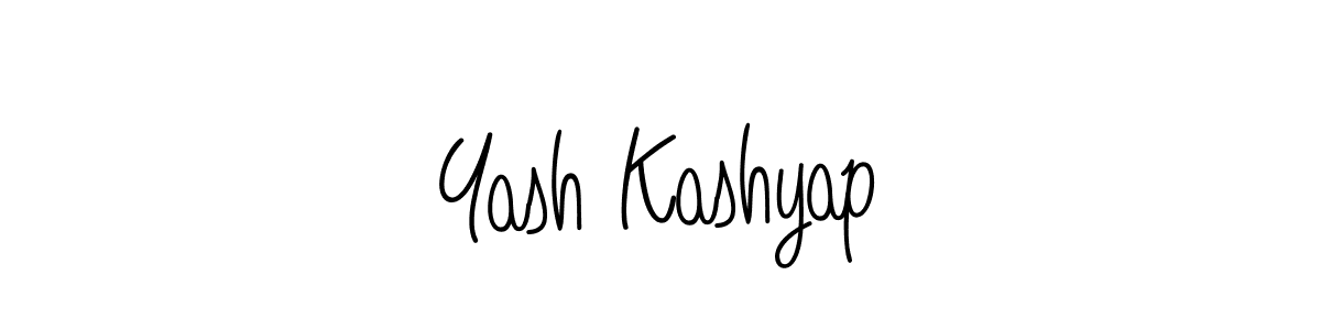 Make a beautiful signature design for name Yash Kashyap. With this signature (Angelique-Rose-font-FFP) style, you can create a handwritten signature for free. Yash Kashyap signature style 5 images and pictures png