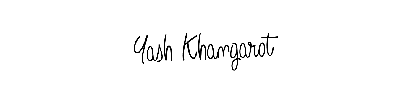 The best way (Angelique-Rose-font-FFP) to make a short signature is to pick only two or three words in your name. The name Yash Khangarot include a total of six letters. For converting this name. Yash Khangarot signature style 5 images and pictures png