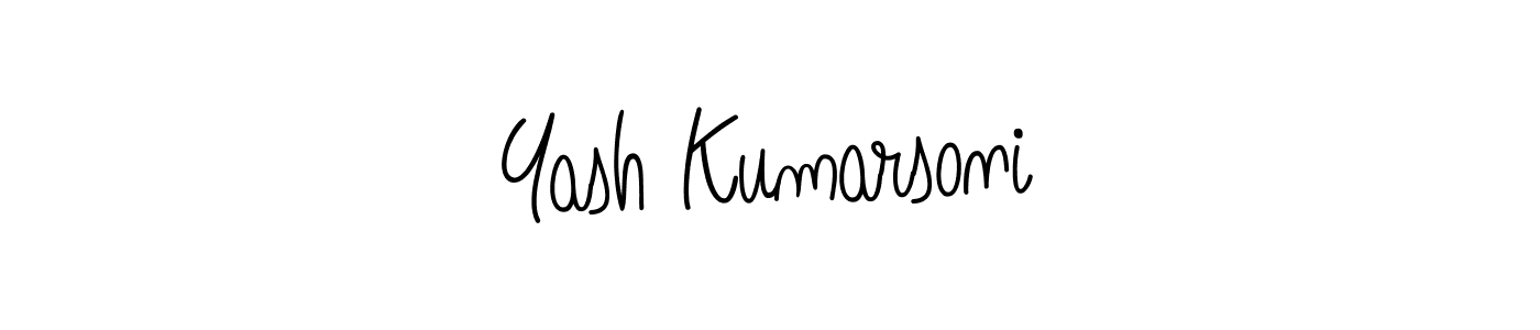 How to make Yash Kumarsoni signature? Angelique-Rose-font-FFP is a professional autograph style. Create handwritten signature for Yash Kumarsoni name. Yash Kumarsoni signature style 5 images and pictures png