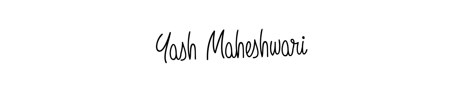 Design your own signature with our free online signature maker. With this signature software, you can create a handwritten (Angelique-Rose-font-FFP) signature for name Yash Maheshwari. Yash Maheshwari signature style 5 images and pictures png