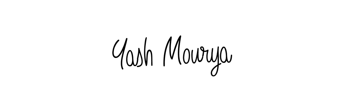 You should practise on your own different ways (Angelique-Rose-font-FFP) to write your name (Yash Mourya) in signature. don't let someone else do it for you. Yash Mourya signature style 5 images and pictures png