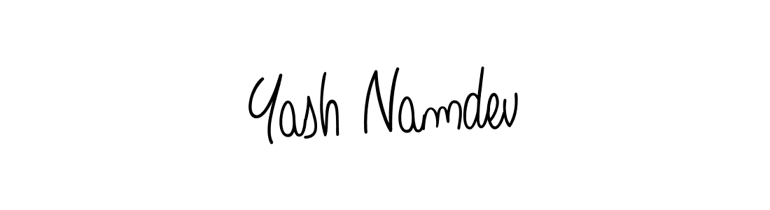 The best way (Angelique-Rose-font-FFP) to make a short signature is to pick only two or three words in your name. The name Yash Namdev include a total of six letters. For converting this name. Yash Namdev signature style 5 images and pictures png
