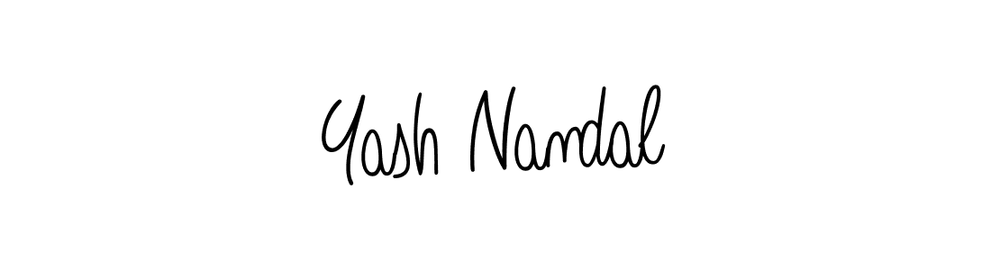 Use a signature maker to create a handwritten signature online. With this signature software, you can design (Angelique-Rose-font-FFP) your own signature for name Yash Nandal. Yash Nandal signature style 5 images and pictures png