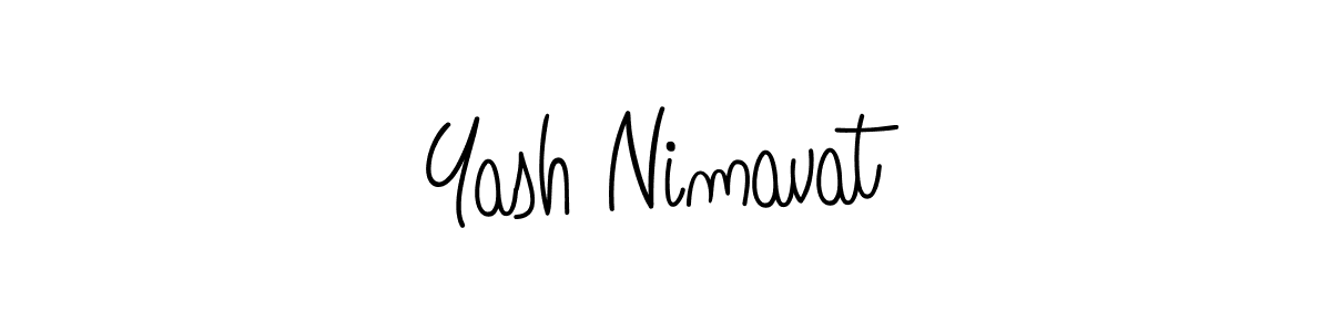 The best way (Angelique-Rose-font-FFP) to make a short signature is to pick only two or three words in your name. The name Yash Nimavat include a total of six letters. For converting this name. Yash Nimavat signature style 5 images and pictures png