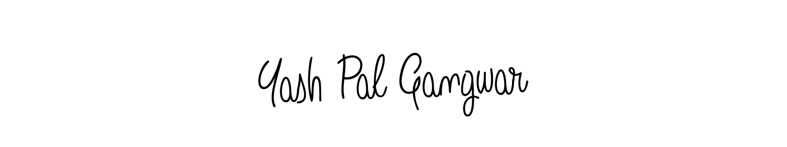 Use a signature maker to create a handwritten signature online. With this signature software, you can design (Angelique-Rose-font-FFP) your own signature for name Yash Pal Gangwar. Yash Pal Gangwar signature style 5 images and pictures png