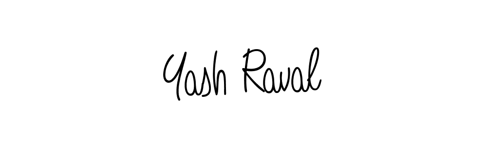 How to make Yash Raval name signature. Use Angelique-Rose-font-FFP style for creating short signs online. This is the latest handwritten sign. Yash Raval signature style 5 images and pictures png