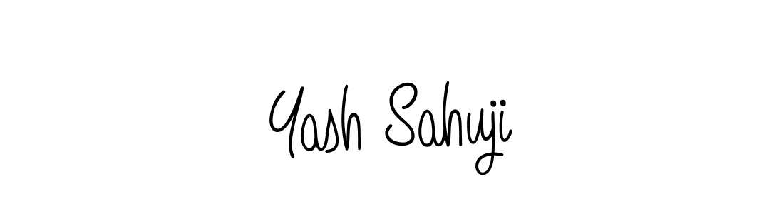 You should practise on your own different ways (Angelique-Rose-font-FFP) to write your name (Yash Sahuji) in signature. don't let someone else do it for you. Yash Sahuji signature style 5 images and pictures png