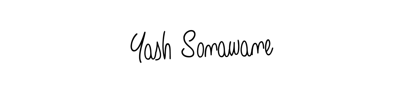 How to make Yash Sonawane name signature. Use Angelique-Rose-font-FFP style for creating short signs online. This is the latest handwritten sign. Yash Sonawane signature style 5 images and pictures png