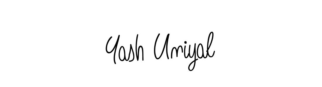Create a beautiful signature design for name Yash Uniyal. With this signature (Angelique-Rose-font-FFP) fonts, you can make a handwritten signature for free. Yash Uniyal signature style 5 images and pictures png