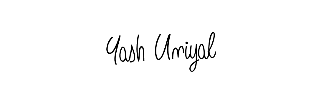 Yash Uniyal stylish signature style. Best Handwritten Sign (Angelique-Rose-font-FFP) for my name. Handwritten Signature Collection Ideas for my name Yash Uniyal. Yash Uniyal signature style 5 images and pictures png
