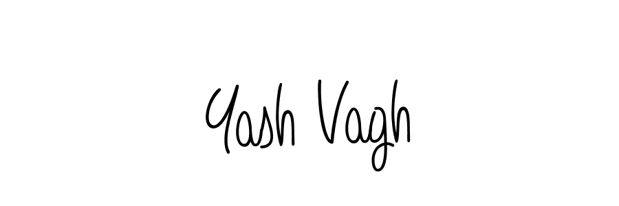 The best way (Angelique-Rose-font-FFP) to make a short signature is to pick only two or three words in your name. The name Yash Vagh include a total of six letters. For converting this name. Yash Vagh signature style 5 images and pictures png