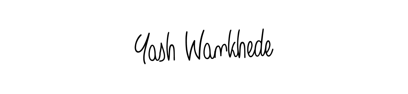 Use a signature maker to create a handwritten signature online. With this signature software, you can design (Angelique-Rose-font-FFP) your own signature for name Yash Wankhede. Yash Wankhede signature style 5 images and pictures png