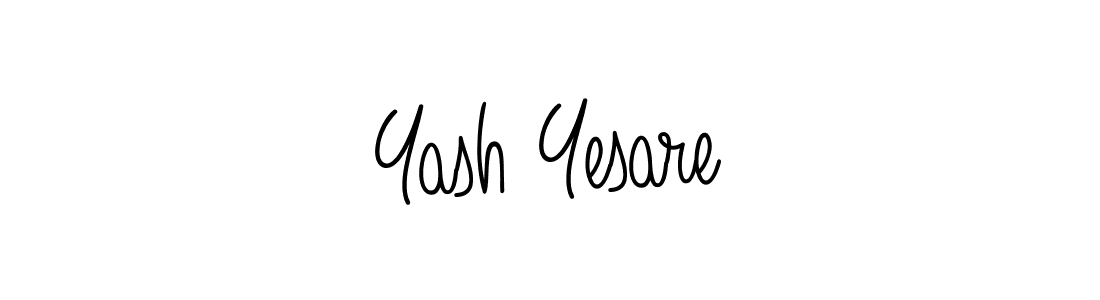 Use a signature maker to create a handwritten signature online. With this signature software, you can design (Angelique-Rose-font-FFP) your own signature for name Yash Yesare. Yash Yesare signature style 5 images and pictures png