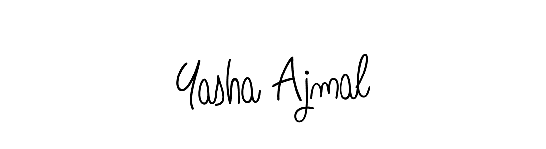 Yasha Ajmal stylish signature style. Best Handwritten Sign (Angelique-Rose-font-FFP) for my name. Handwritten Signature Collection Ideas for my name Yasha Ajmal. Yasha Ajmal signature style 5 images and pictures png