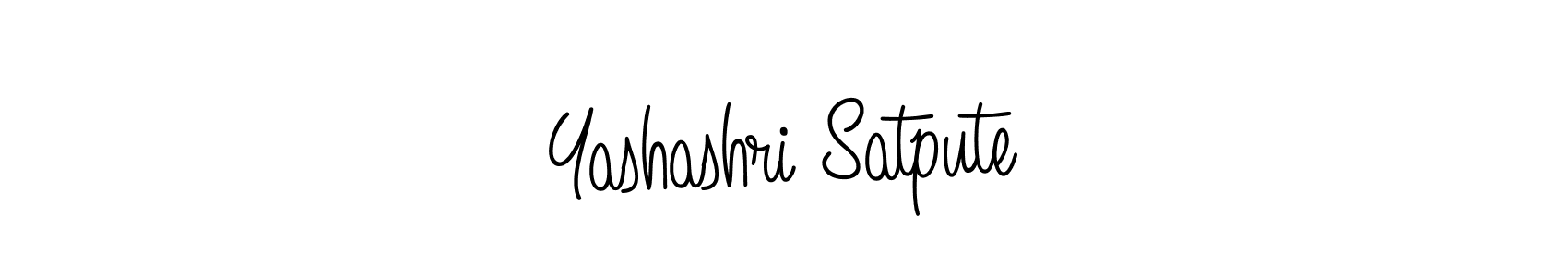 You should practise on your own different ways (Angelique-Rose-font-FFP) to write your name (Yashashri Satpute) in signature. don't let someone else do it for you. Yashashri Satpute signature style 5 images and pictures png