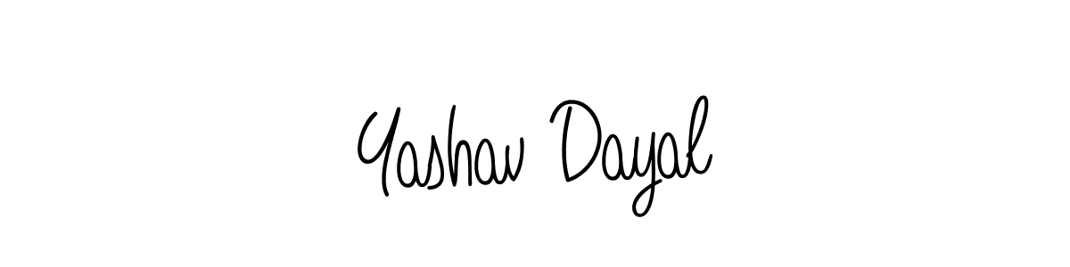 Use a signature maker to create a handwritten signature online. With this signature software, you can design (Angelique-Rose-font-FFP) your own signature for name Yashav Dayal. Yashav Dayal signature style 5 images and pictures png