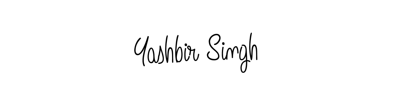 Make a beautiful signature design for name Yashbir Singh. With this signature (Angelique-Rose-font-FFP) style, you can create a handwritten signature for free. Yashbir Singh signature style 5 images and pictures png