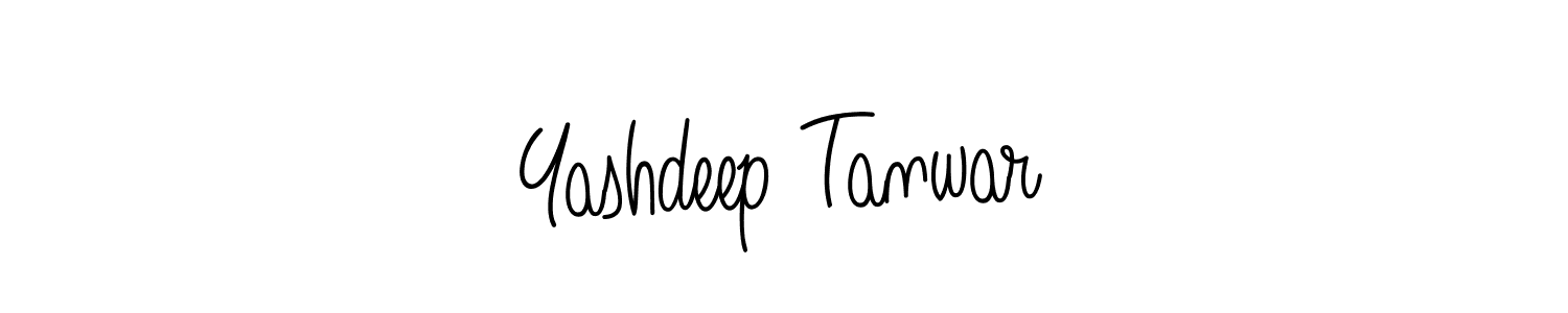 The best way (Angelique-Rose-font-FFP) to make a short signature is to pick only two or three words in your name. The name Yashdeep Tanwar include a total of six letters. For converting this name. Yashdeep Tanwar signature style 5 images and pictures png