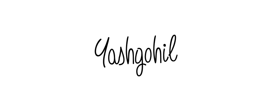 You should practise on your own different ways (Angelique-Rose-font-FFP) to write your name (Yashgohil) in signature. don't let someone else do it for you. Yashgohil signature style 5 images and pictures png