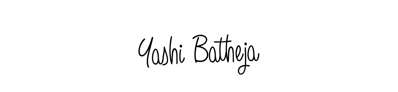 How to make Yashi Batheja signature? Angelique-Rose-font-FFP is a professional autograph style. Create handwritten signature for Yashi Batheja name. Yashi Batheja signature style 5 images and pictures png