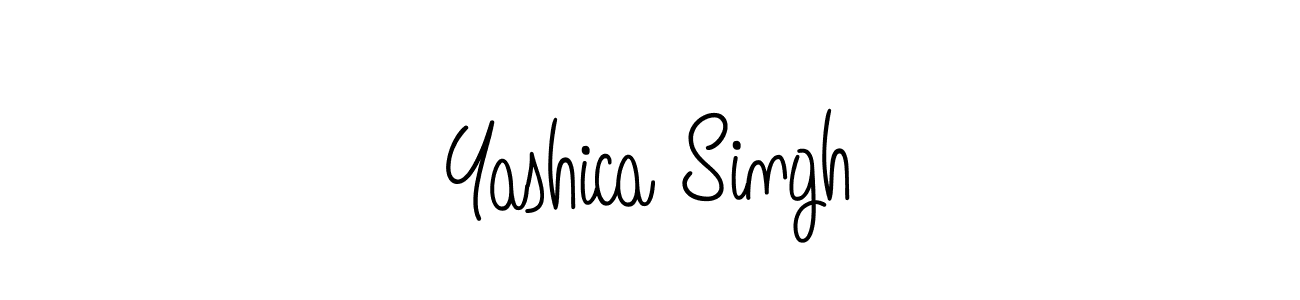 Design your own signature with our free online signature maker. With this signature software, you can create a handwritten (Angelique-Rose-font-FFP) signature for name Yashica Singh. Yashica Singh signature style 5 images and pictures png