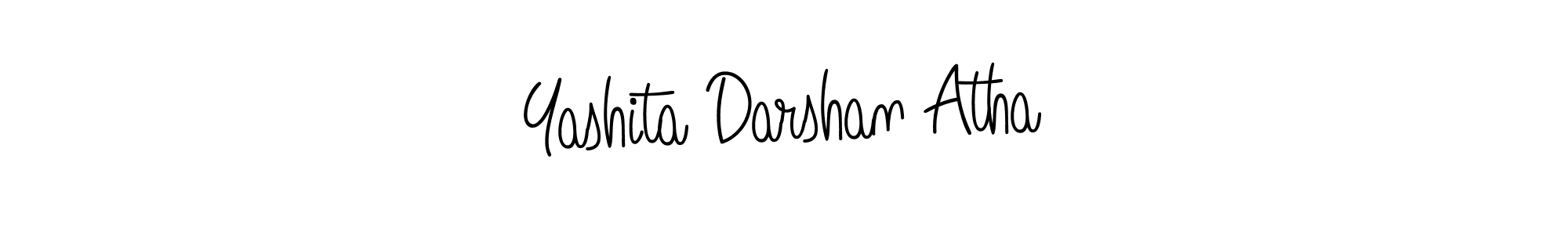 Make a beautiful signature design for name Yashita Darshan Atha. With this signature (Angelique-Rose-font-FFP) style, you can create a handwritten signature for free. Yashita Darshan Atha signature style 5 images and pictures png