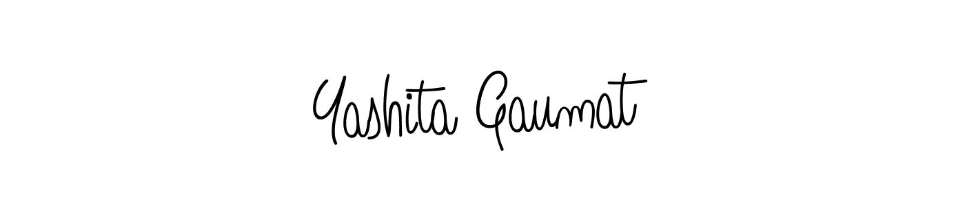 Create a beautiful signature design for name Yashita Gaumat. With this signature (Angelique-Rose-font-FFP) fonts, you can make a handwritten signature for free. Yashita Gaumat signature style 5 images and pictures png