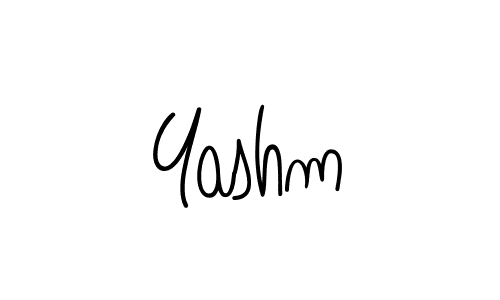 How to make Yashm name signature. Use Angelique-Rose-font-FFP style for creating short signs online. This is the latest handwritten sign. Yashm signature style 5 images and pictures png