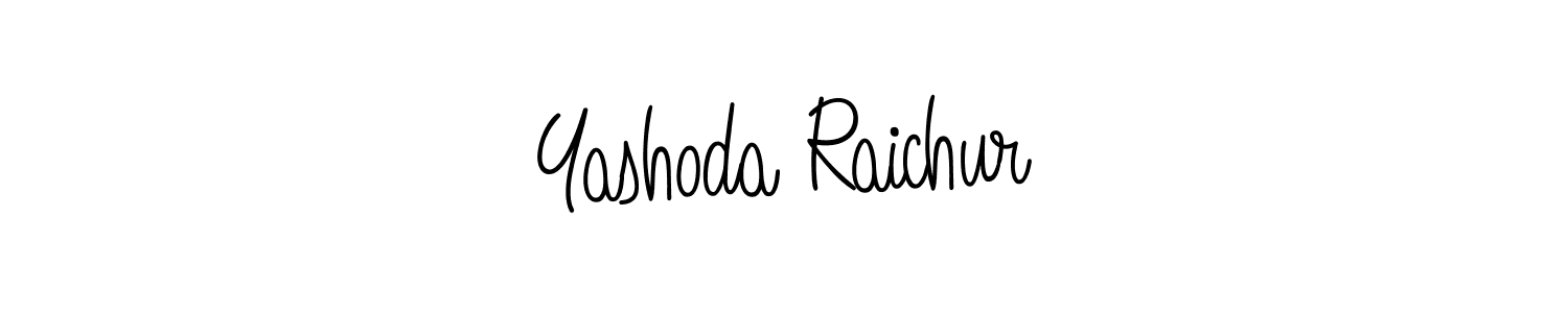 You should practise on your own different ways (Angelique-Rose-font-FFP) to write your name (Yashoda Raichur) in signature. don't let someone else do it for you. Yashoda Raichur signature style 5 images and pictures png