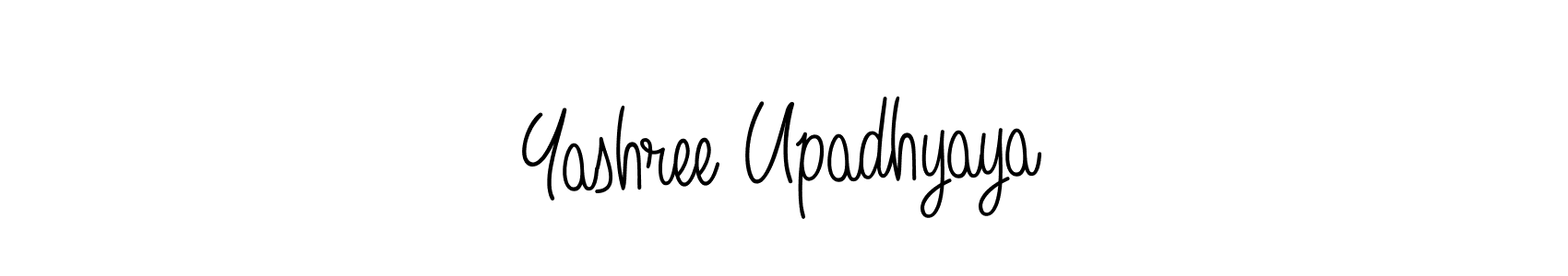 Make a beautiful signature design for name Yashree Upadhyaya. With this signature (Angelique-Rose-font-FFP) style, you can create a handwritten signature for free. Yashree Upadhyaya signature style 5 images and pictures png