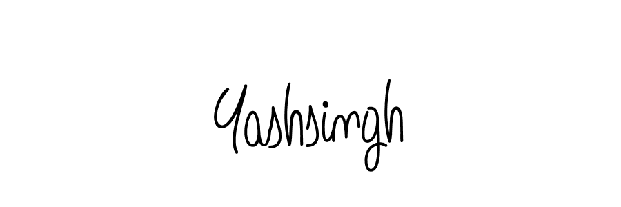 Use a signature maker to create a handwritten signature online. With this signature software, you can design (Angelique-Rose-font-FFP) your own signature for name Yashsingh. Yashsingh signature style 5 images and pictures png