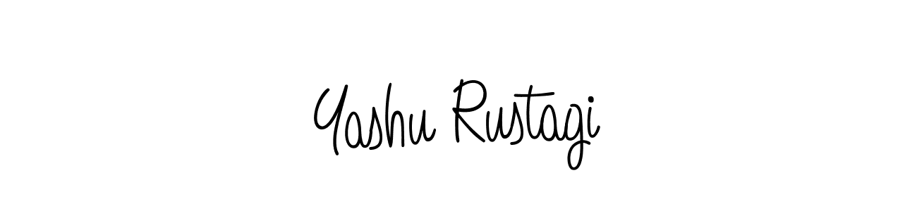Yashu Rustagi stylish signature style. Best Handwritten Sign (Angelique-Rose-font-FFP) for my name. Handwritten Signature Collection Ideas for my name Yashu Rustagi. Yashu Rustagi signature style 5 images and pictures png