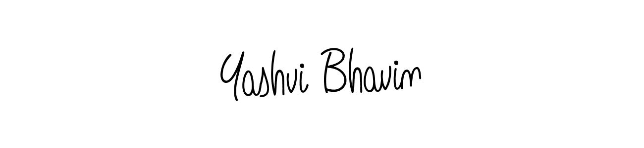 Use a signature maker to create a handwritten signature online. With this signature software, you can design (Angelique-Rose-font-FFP) your own signature for name Yashvi Bhavin. Yashvi Bhavin signature style 5 images and pictures png