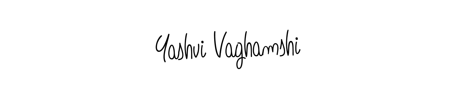 Create a beautiful signature design for name Yashvi Vaghamshi. With this signature (Angelique-Rose-font-FFP) fonts, you can make a handwritten signature for free. Yashvi Vaghamshi signature style 5 images and pictures png