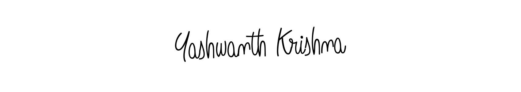 How to make Yashwanth Krishna name signature. Use Angelique-Rose-font-FFP style for creating short signs online. This is the latest handwritten sign. Yashwanth Krishna signature style 5 images and pictures png