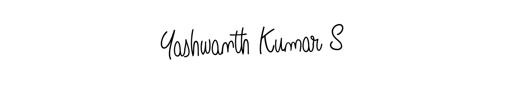 Make a beautiful signature design for name Yashwanth Kumar S. With this signature (Angelique-Rose-font-FFP) style, you can create a handwritten signature for free. Yashwanth Kumar S signature style 5 images and pictures png