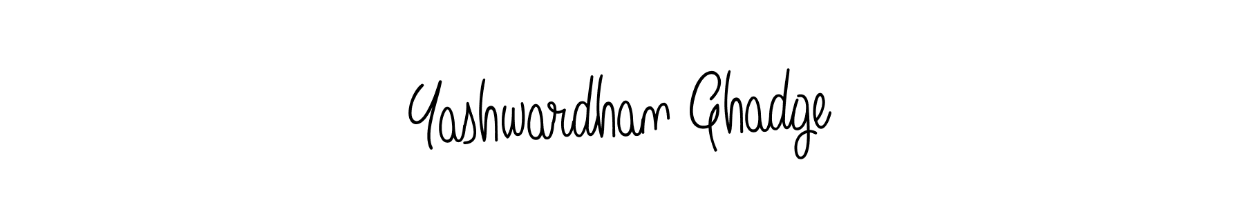 Make a beautiful signature design for name Yashwardhan Ghadge. With this signature (Angelique-Rose-font-FFP) style, you can create a handwritten signature for free. Yashwardhan Ghadge signature style 5 images and pictures png