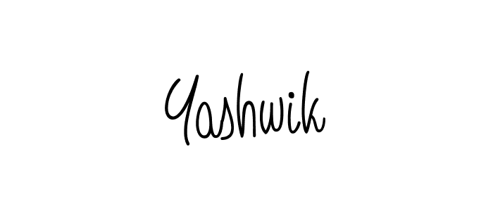 Make a beautiful signature design for name Yashwik. With this signature (Angelique-Rose-font-FFP) style, you can create a handwritten signature for free. Yashwik signature style 5 images and pictures png