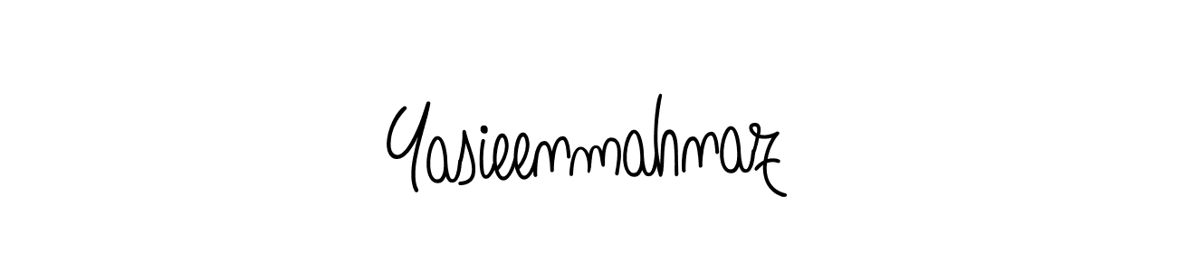 Design your own signature with our free online signature maker. With this signature software, you can create a handwritten (Angelique-Rose-font-FFP) signature for name Yasieenmahnaz. Yasieenmahnaz signature style 5 images and pictures png