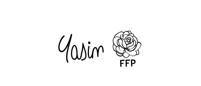 How to Draw Yasin 4 signature style? Angelique-Rose-font-FFP is a latest design signature styles for name Yasin 4. Yasin 4 signature style 5 images and pictures png