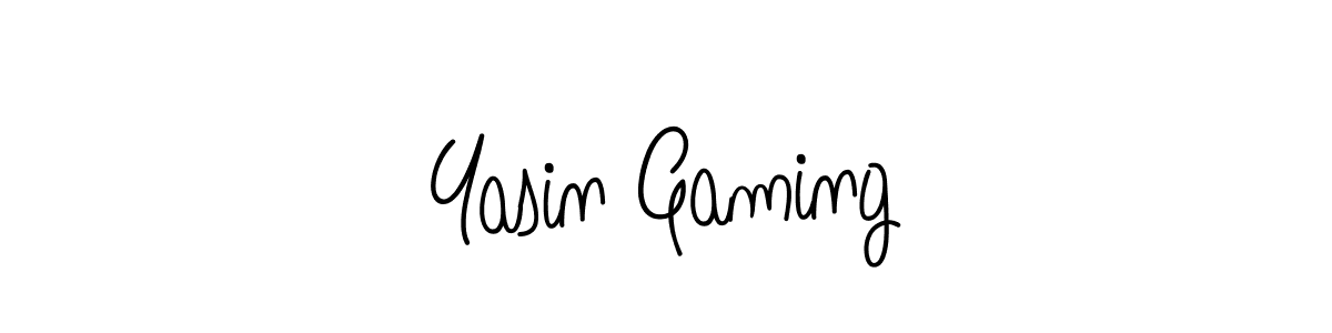 Use a signature maker to create a handwritten signature online. With this signature software, you can design (Angelique-Rose-font-FFP) your own signature for name Yasin Gaming. Yasin Gaming signature style 5 images and pictures png
