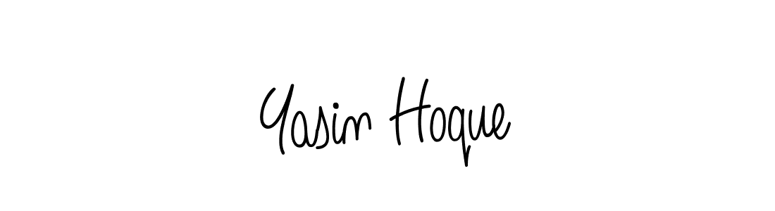 How to make Yasin Hoque name signature. Use Angelique-Rose-font-FFP style for creating short signs online. This is the latest handwritten sign. Yasin Hoque signature style 5 images and pictures png