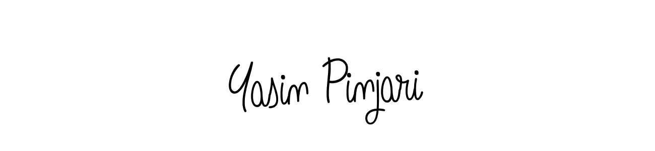 The best way (Angelique-Rose-font-FFP) to make a short signature is to pick only two or three words in your name. The name Yasin Pinjari include a total of six letters. For converting this name. Yasin Pinjari signature style 5 images and pictures png