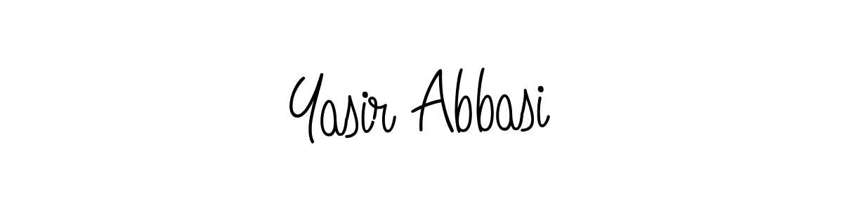 The best way (Angelique-Rose-font-FFP) to make a short signature is to pick only two or three words in your name. The name Yasir Abbasi include a total of six letters. For converting this name. Yasir Abbasi signature style 5 images and pictures png