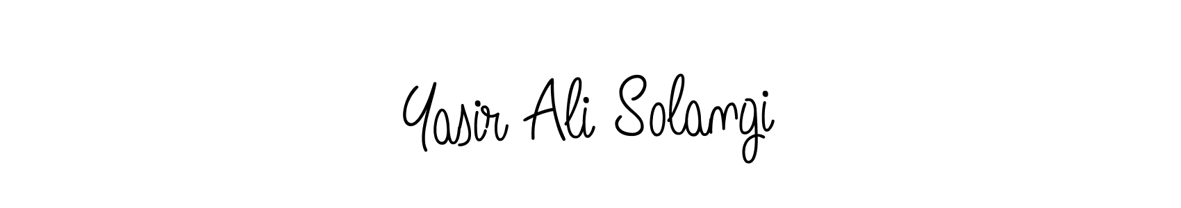 The best way (Angelique-Rose-font-FFP) to make a short signature is to pick only two or three words in your name. The name Yasir Ali Solangi include a total of six letters. For converting this name. Yasir Ali Solangi signature style 5 images and pictures png