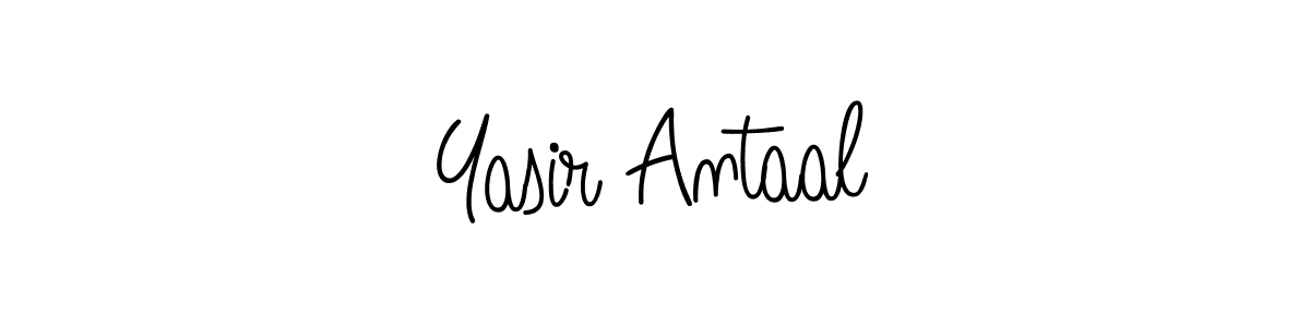 Make a beautiful signature design for name Yasir Antaal. With this signature (Angelique-Rose-font-FFP) style, you can create a handwritten signature for free. Yasir Antaal signature style 5 images and pictures png