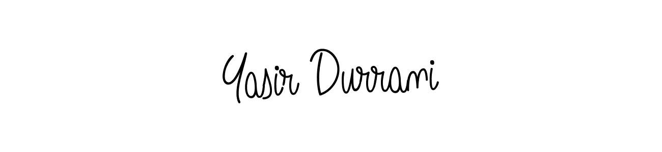 Use a signature maker to create a handwritten signature online. With this signature software, you can design (Angelique-Rose-font-FFP) your own signature for name Yasir Durrani. Yasir Durrani signature style 5 images and pictures png
